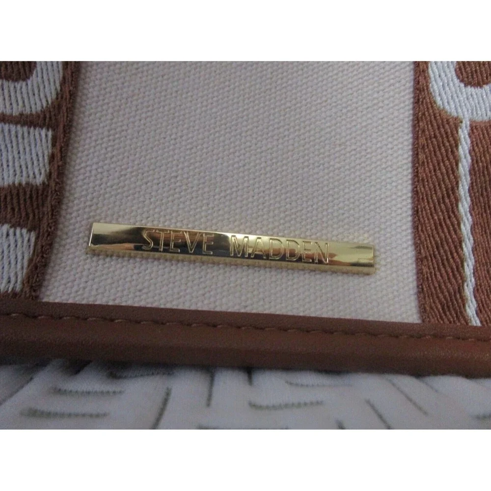 NWT Steve Madden Viral Tik Tok Bag Purse Bwebber Canvas Creme Brown - Picture 8 of 15